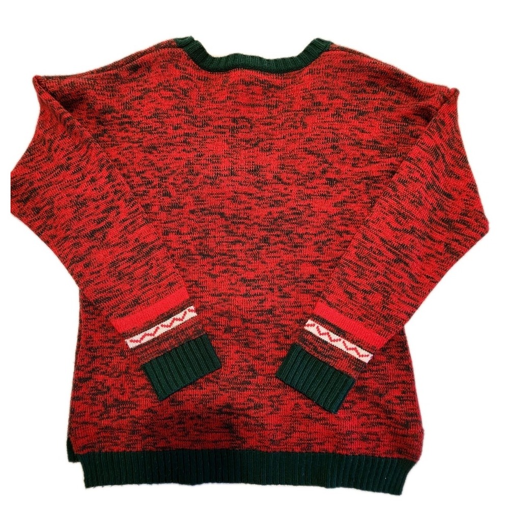 99 Jane Street Womens Medium Reindeer Sequins Ugly Christmas Knit Sweater - Picture 9 of 10